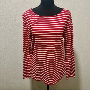 The Signature Tee Classic Red and White Striped Long Sleeve Top